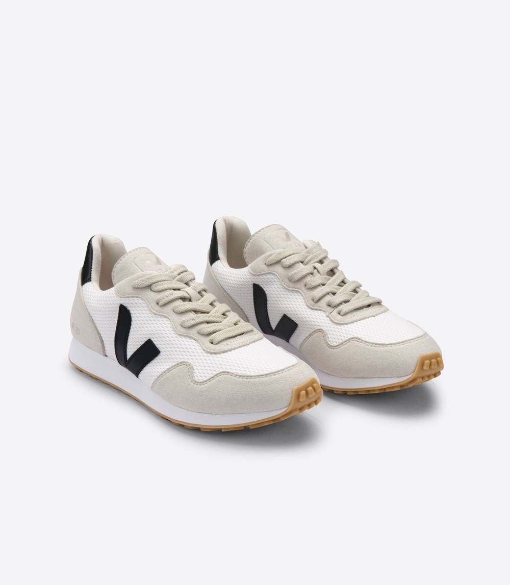 Veja Trainers Mens White/Black/Beige - Sdu Rec Alveomesh - MBVI-91254